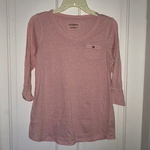Pink 3/4 sleeve length tee